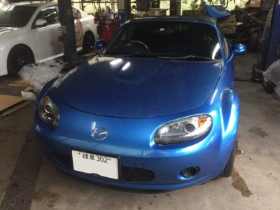 ＮＣロードスター　幌交換とロールバー取付作業　➀