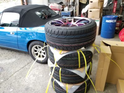珍しいオレンジの８６　車高調&ホイール交換　②