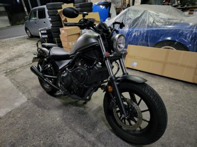 ホンダ レブル　ヘッドライト加工。