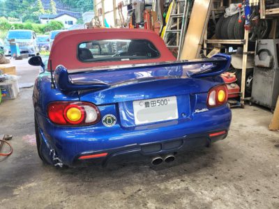 ＮＢロードスター　ＮＢロードスター　ﾜﾝｵﾌ ｴｱﾛｽﾌﾟﾗｯｼｭ修理　①
