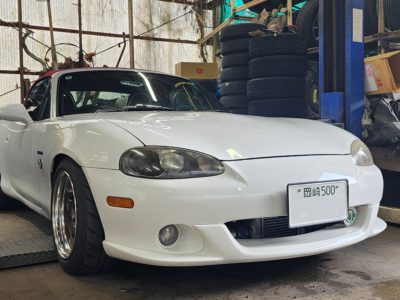 ＮＢロードスター　フェンダーライナーレス車　対策部品製作　①